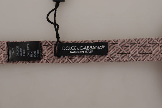 Dolce & Gabbana Elegant Silk Gray Bow Tie - Men's Formalwear
