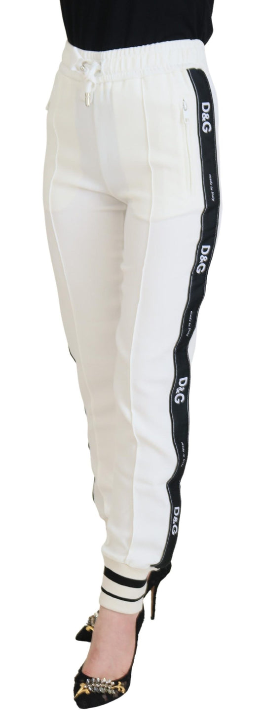 Dolce & Gabbana Chic White Jogger Pants for Elevated Comfort