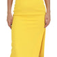 Dolce & Gabbana Elegant Yellow One-Shoulder Midi Dress