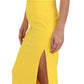 Dolce & Gabbana Elegant Yellow One-Shoulder Midi Dress