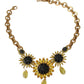 Dolce & Gabbana Elegant Gold Floral Crystal Statement Necklace