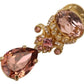 Dolce & Gabbana Exquisite Gold-Toned Crystal Brooch