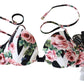 Dolce & Gabbana Chic Rose Print Bikini Top for Elegant Beach Days