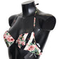 Dolce & Gabbana Elegant Rose Print Bikini Top