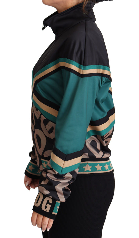 Dolce & Gabbana Chic Multicolor Track Jacket with Logo Mania