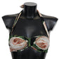 Dolce & Gabbana Elegant Floral Print Bikini Top