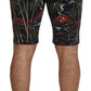 Dolce & Gabbana Volcano Print Casual Knee-Length Shorts