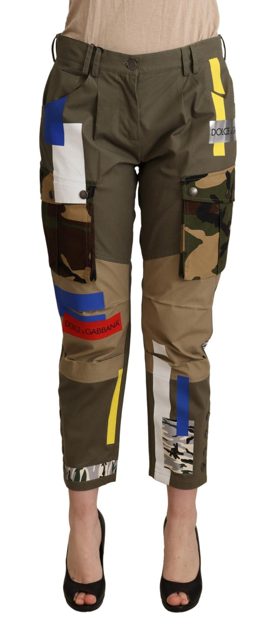 Dolce & Gabbana Chic Multicolor Patched Cargo Pants