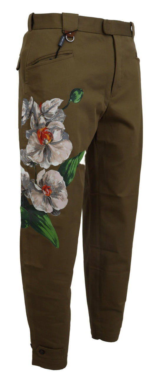 Dolce & Gabbana Elegant Floral Print Casual Pants