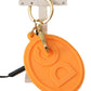 Dolce & Gabbana Stunning Orange Gold Keychain & Bag Charm