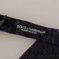 Dolce & Gabbana Elegant Blue Geometric Silk Bow Tie