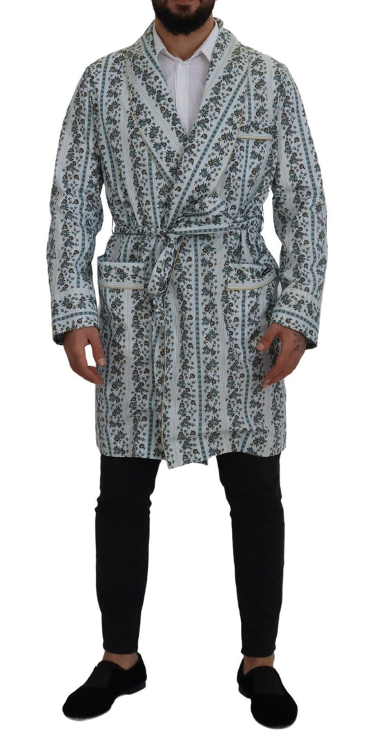 Dolce & Gabbana Elegant Floral Cotton Jacket Robe