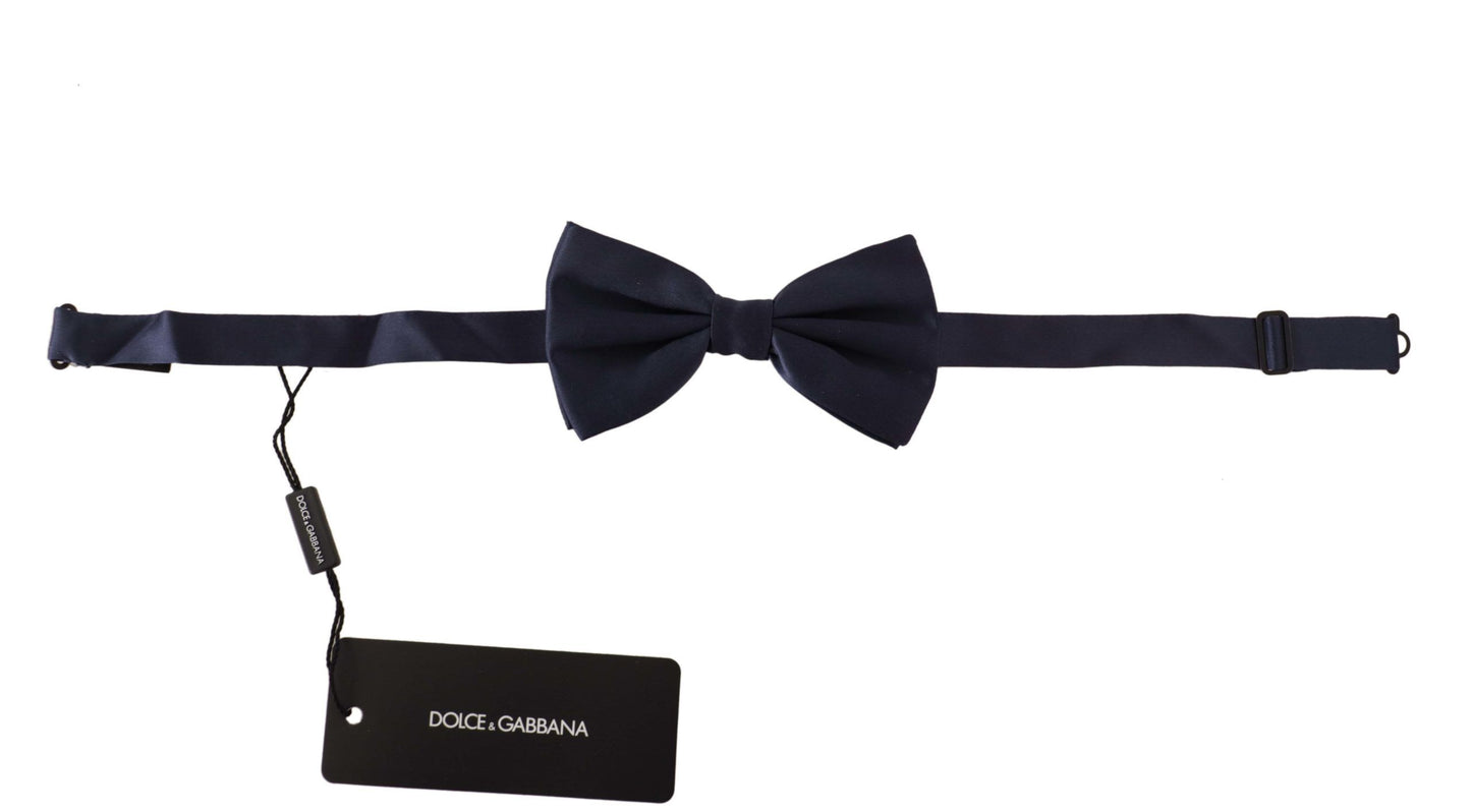 Dolce & Gabbana Elegant Sapphire Silk Bow Tie