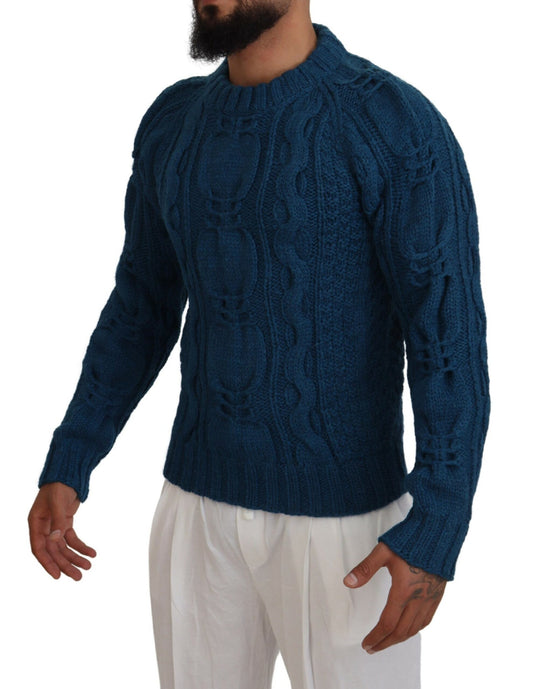 Dolce & Gabbana Elegant Blue Crewneck Sweater