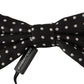 Dolce & Gabbana Elegant Black and White Polka Dot Silk Bow Tie