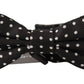 Dolce & Gabbana Elegant Black and White Polka Dot Silk Bow Tie