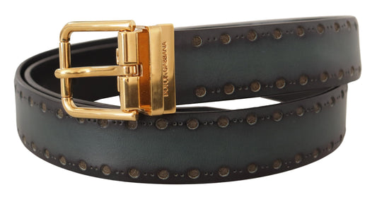 Dolce & Gabbana Emerald Elegance Leather Belt