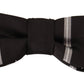 Dolce & Gabbana Elegant Silk Bow Tie in Black and Grey
