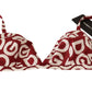 Dolce & Gabbana Red Cotton Logo Printed Designer Bra