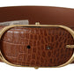 Dolce & Gabbana Enchanting Engraved Logo Leather Belt