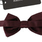 Dolce & Gabbana Elegant Maroon Silk Polka Dot Bow Tie