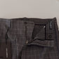 Dolce & Gabbana Grey Cotton Checkered Chino Pants