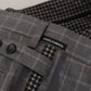 Dolce & Gabbana Grey Cotton Checkered Chino Pants