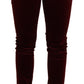 Dolce & Gabbana Exquisite Bordeaux Red Skinny Pants