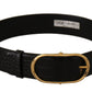 Dolce & Gabbana Chic Black Leather Logo Belt