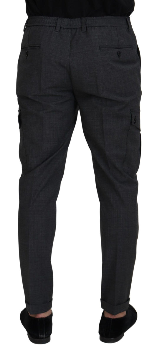 Dolce & Gabbana Elegant Checkered Slim Fit Cargo Pants