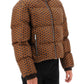 Bally short puffer jacket with pennant motif