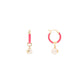 Jimmy choo hoop earrings with pearls