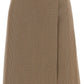 Bally houndstooth a-line skirt with emblem buckle