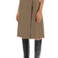 Bally houndstooth a-line skirt with emblem buckle