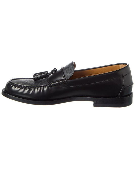 Gucci Tassel GG Supreme Canvas & Leather Loafer