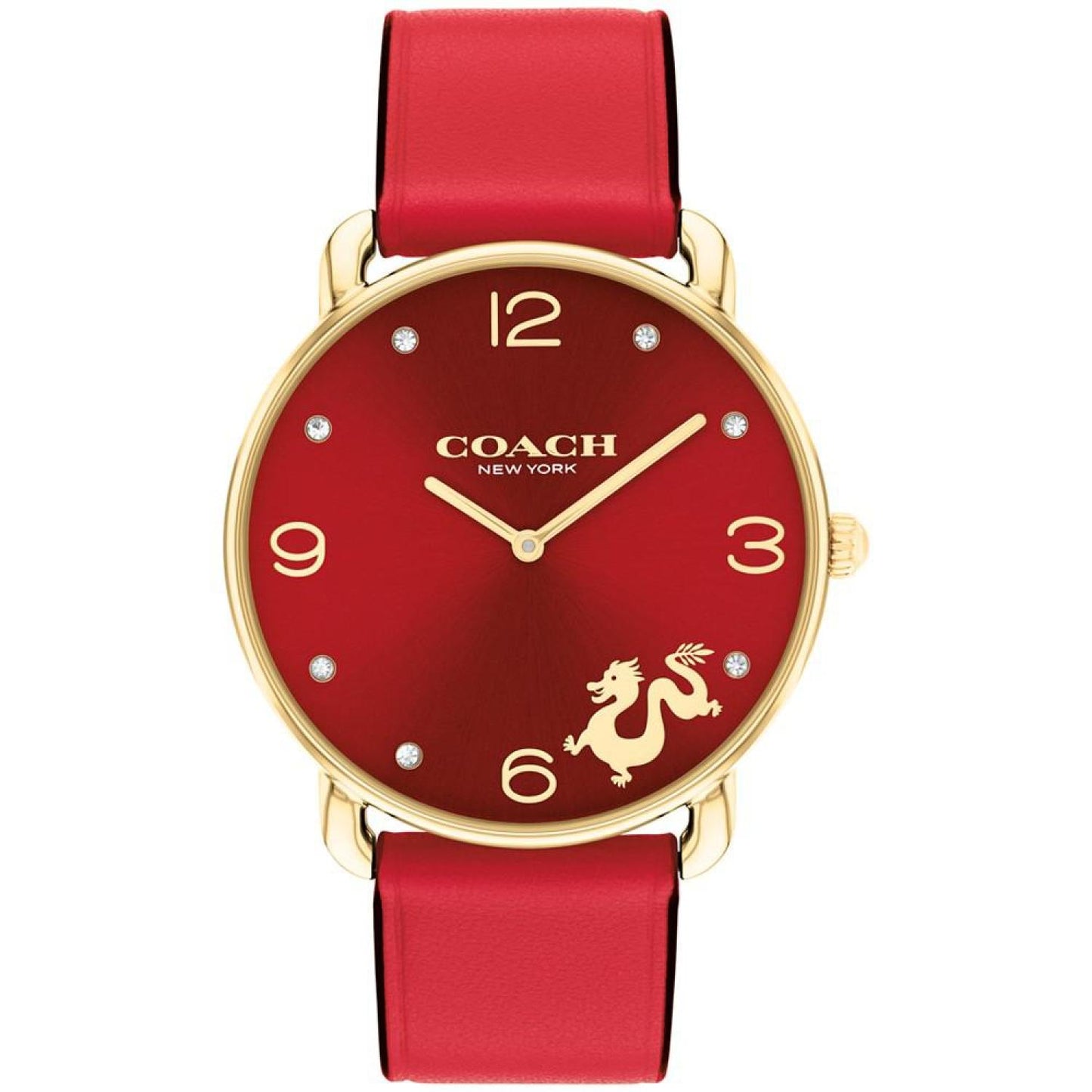 Women's Elliot Lunar New Year Red Leather Strap Watch 36mm Gift Set