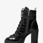 Ridley Crocodile Embossed Leather Lace-Up Boot
