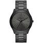 Unisex Slim Runway Ion-Plated Stainless Steel Bracelet Watch