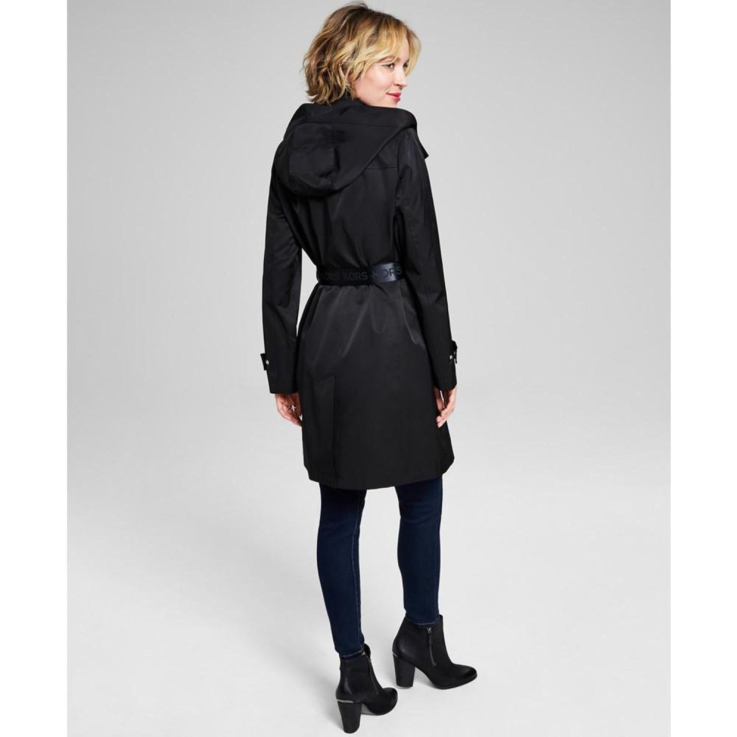 Women's Hooded Belted Trench Coat