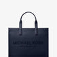 Cooper Logo Embossed Faux Pebbled Leather Tote Bag