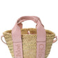 Chloé Sense Small Raffia & Leather Basket Tote