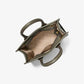 Mirella Small Logo Embossed Pebbled Leather Crossbody Bag