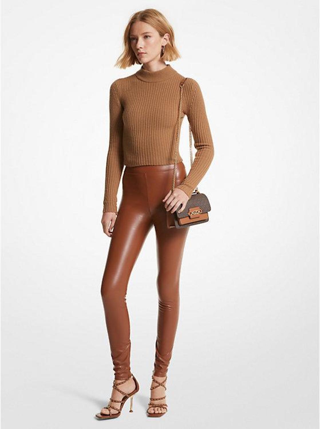 Stretch Faux Leather Leggings