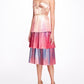 Sleveless Radiating Ombre Lame Cocktail Dress