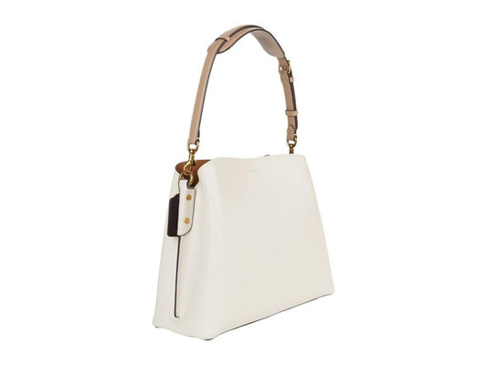 Color-Block Leather Willow Shoulder Bag