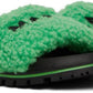 Green Bouclé Sandals