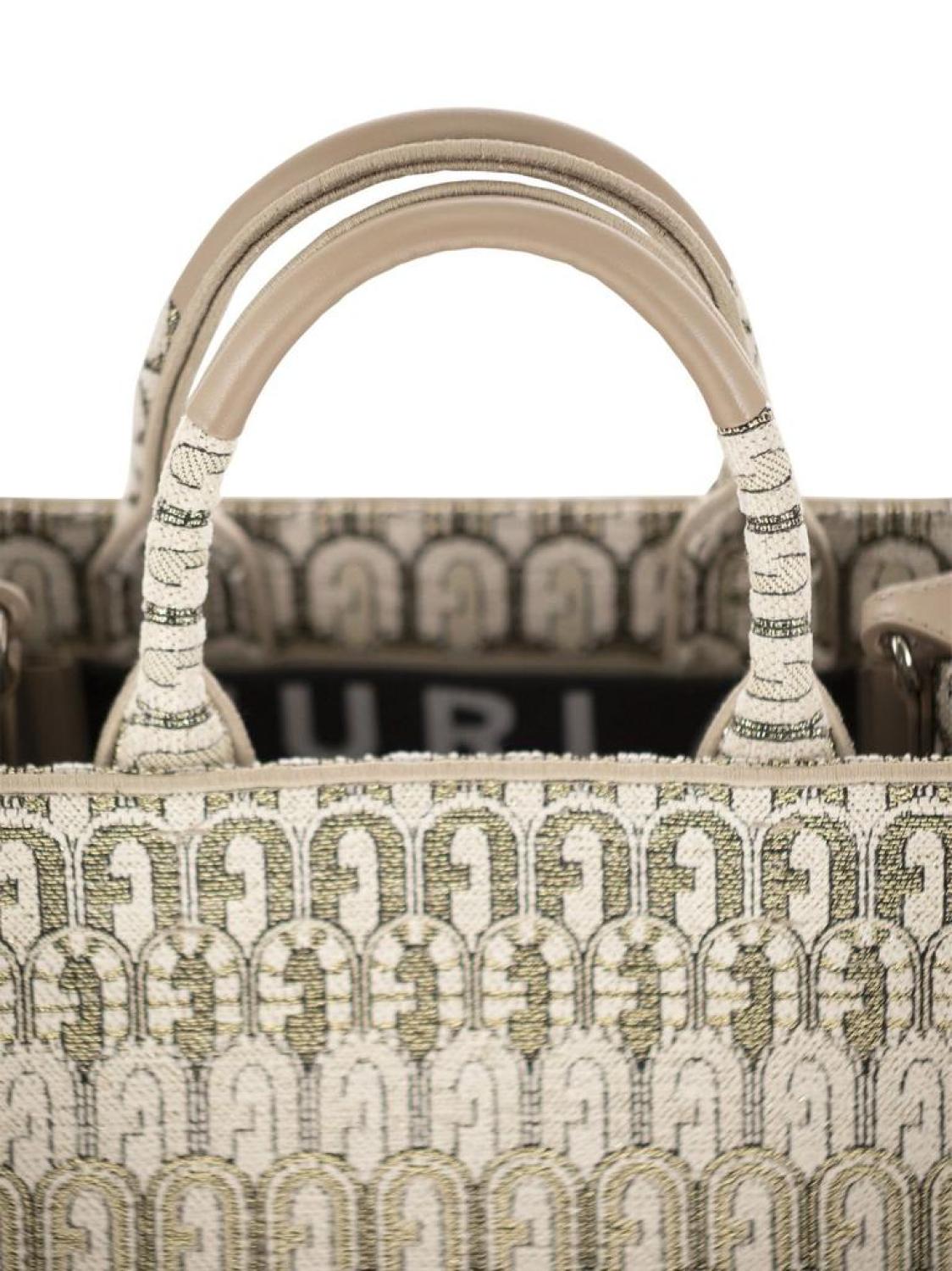 Furla Patterned Arco Jacquard Small Tote Bag