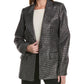 Michael Kors Collection Georgina One Button Wool-Blend Blazer
