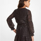 Leopard Fil Coupé Flounce Dress