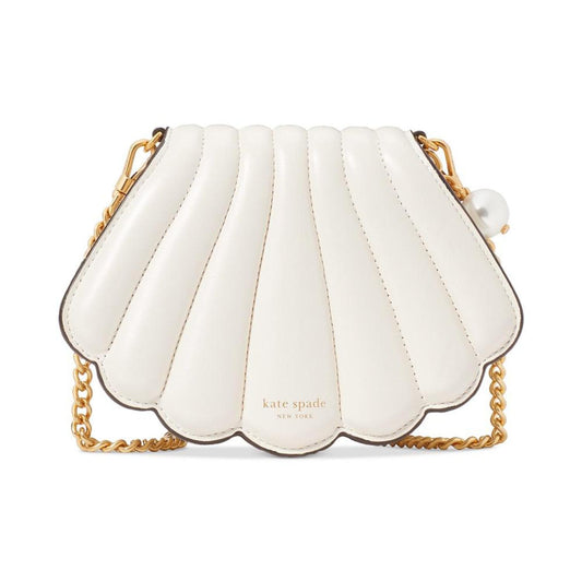 Under the Sea Pearlized Smooth Leather Seashell Mini Crossbody